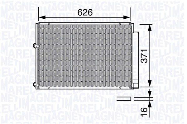 MAGNETI MARELLI Lauhdutin, ilmastointilaite 350203682000